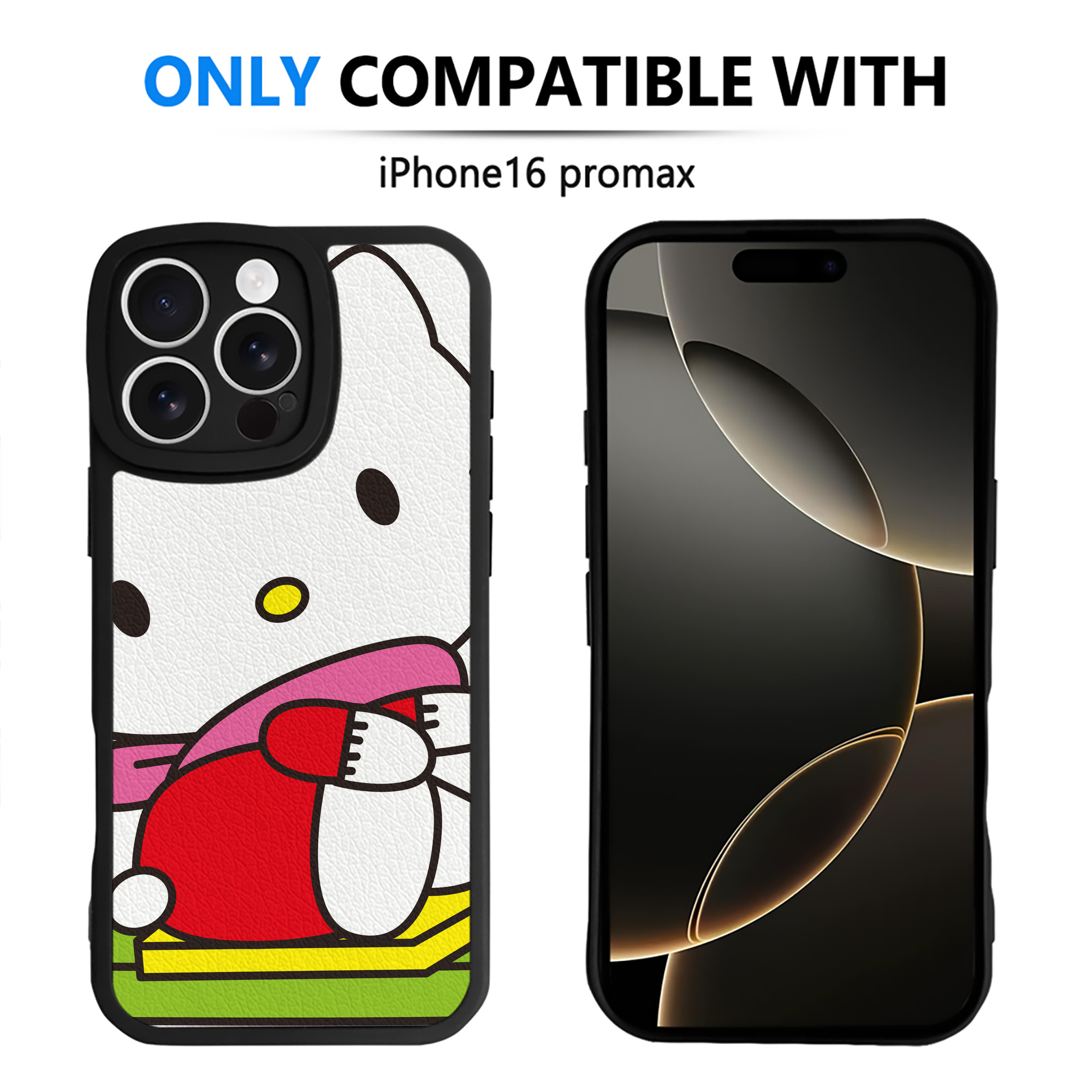 （画像用） Hello Kitty ハローキティ 【iPhone 16シリーズ対応】シリコンスマホケース（レザー調） 材質：シリコン